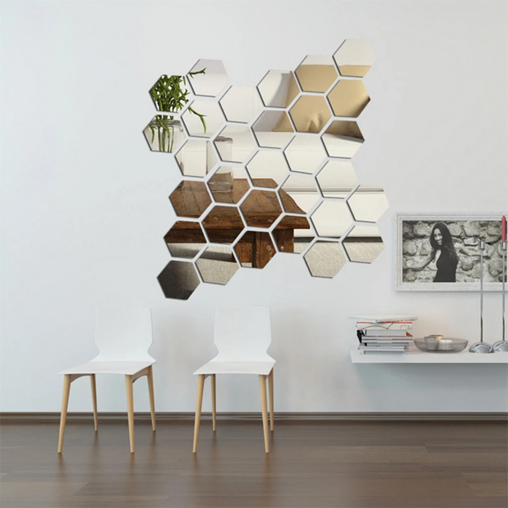 1pcs Hexagon Wall Stickers Room Decoration Wall Poster Sticker Door Stickers Unique Window Decoration New Year Home Decor Items