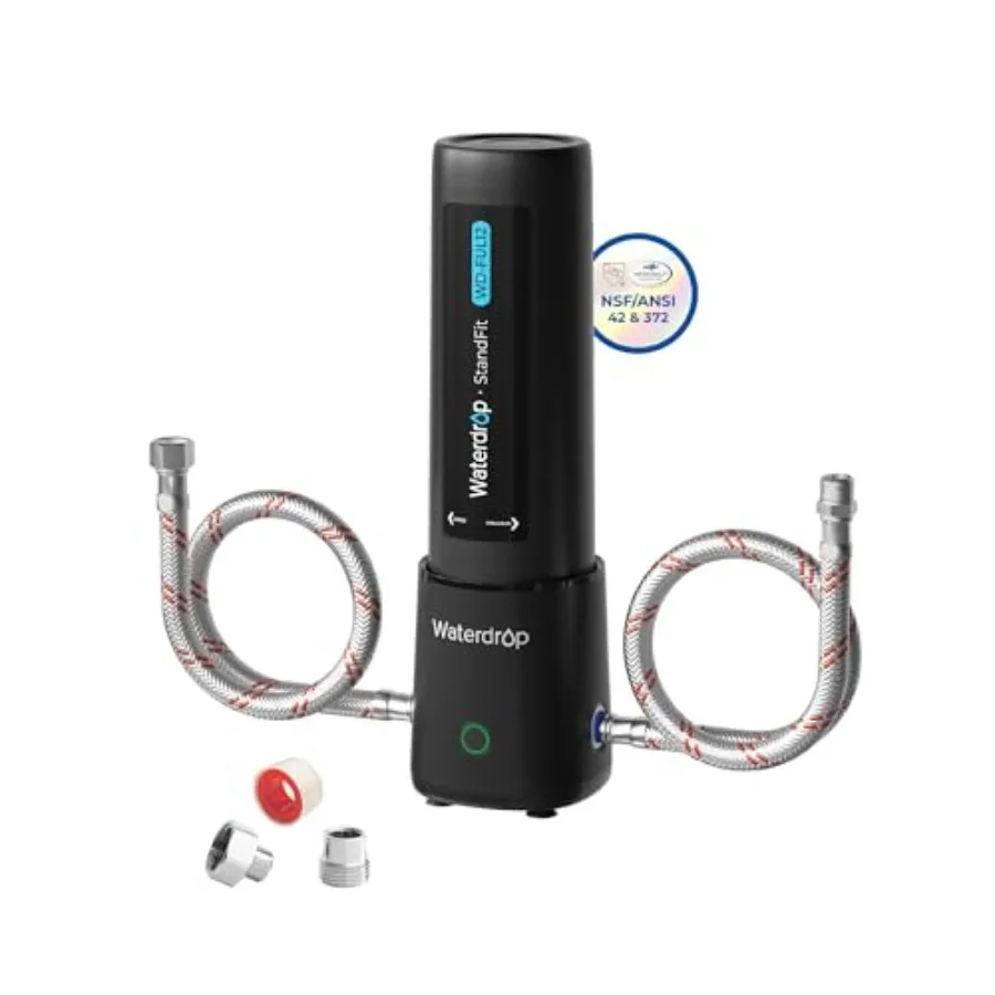 

10UA PRO Under Sink Water Filter No Drill Required Time Reminder Easy Installation Reduces Lead Chlorine Bad Taste and Odor NSF