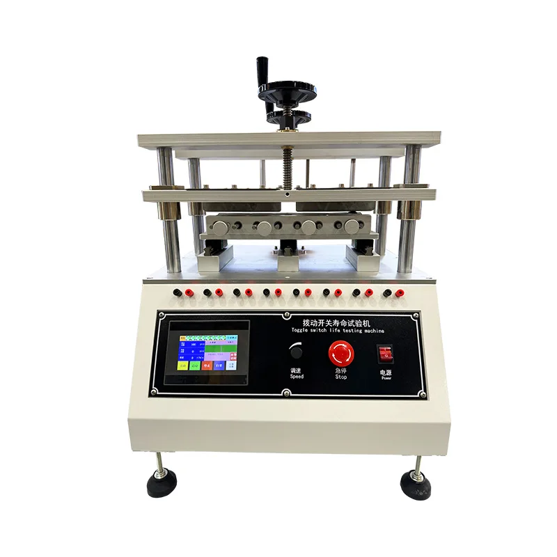

Toggle switch life testing machine, computer keyboard key strike life testing device