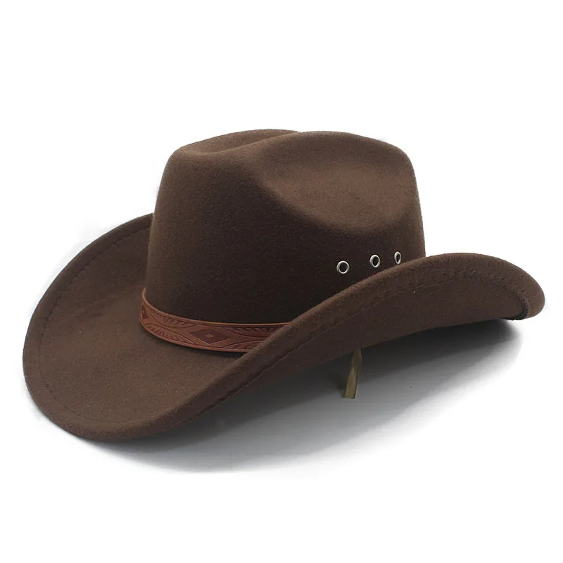 Hot-Selling Hat for Women, European and American Style, Western Cowboy Hat, Men's Ethnic Style Wide Brim Fedora, Jazz Hat