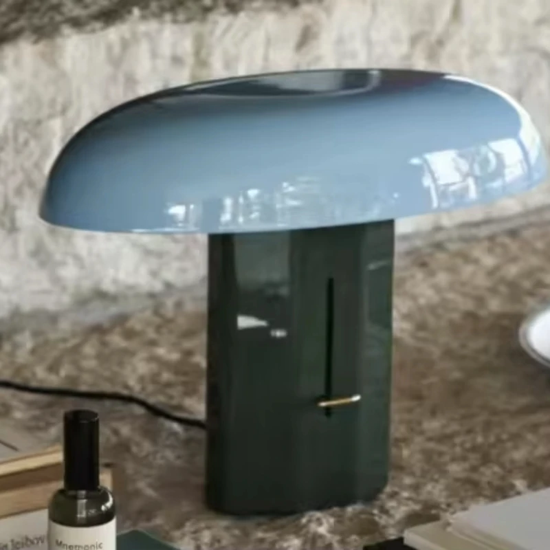 

Modern Light Emitting Diode Table Lamp Iron Stone Material Touch Control Adjustable