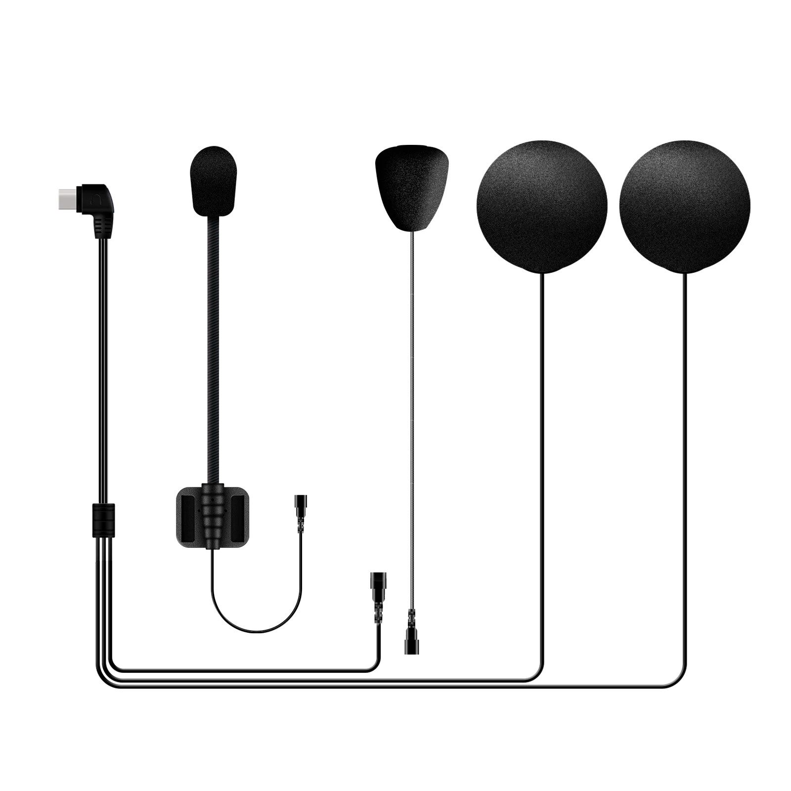 Earphone headphone with microphone suit for Fodsports FX2,FX10C motorcycle helmet bluetooth intercom headset