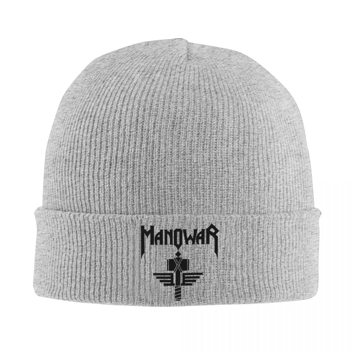 Manowar Band Knitted Caps Women's Men's Beanie Winter Hats Acrylic Crochet Caps