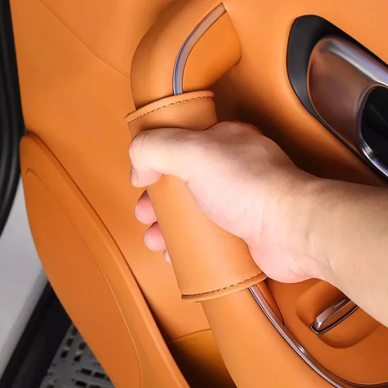 

Door Handle Cover Inner Door Panel Handle Protective Sticker Interior Decoration Armrest Pad Car Accessories For LEAPMOTOR C10