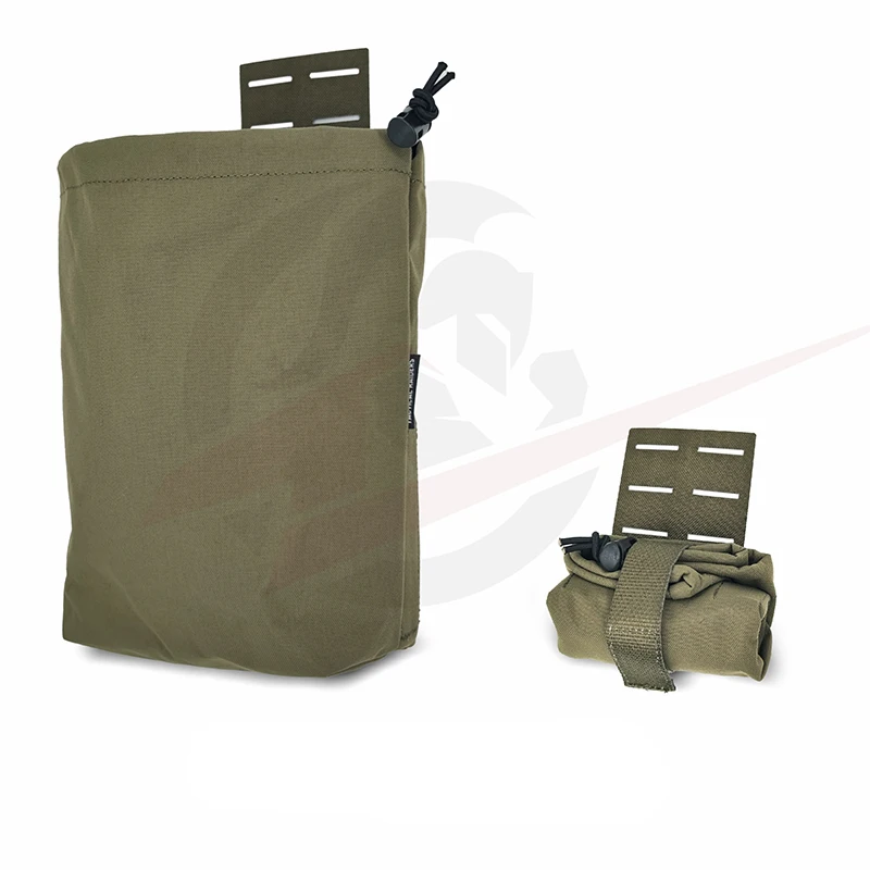 Tactical Raiders KC Roll Up Belt Mounted Dump Pouch With Mag Pouch Inside RG Ranger Green TR087