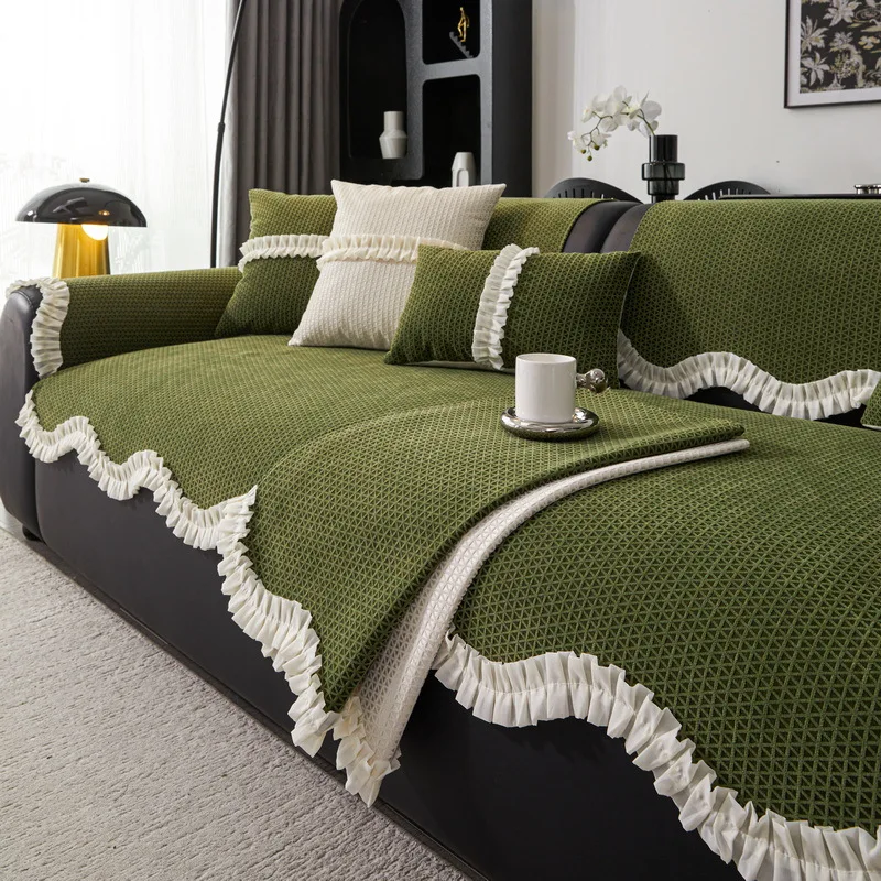 1PC chenille Sofa Covers for Living Room All Seasons Universal Non-slip Sofa Mat Couch Cover Slipcover Pet-friendly Seat Towel