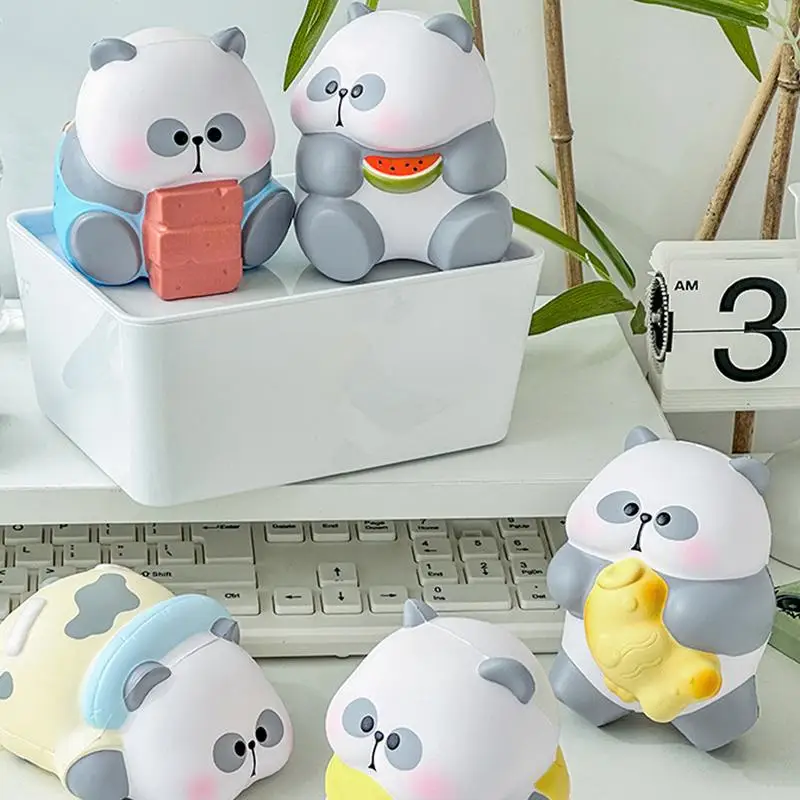 Panda Pop Knijpspeelgoed Schattig Cartoon Dier Langzaam Stijgende Pop Fidget Speelgoed Creatieve Panda Pinch Joy Thuis Bureau Decoratie Voor