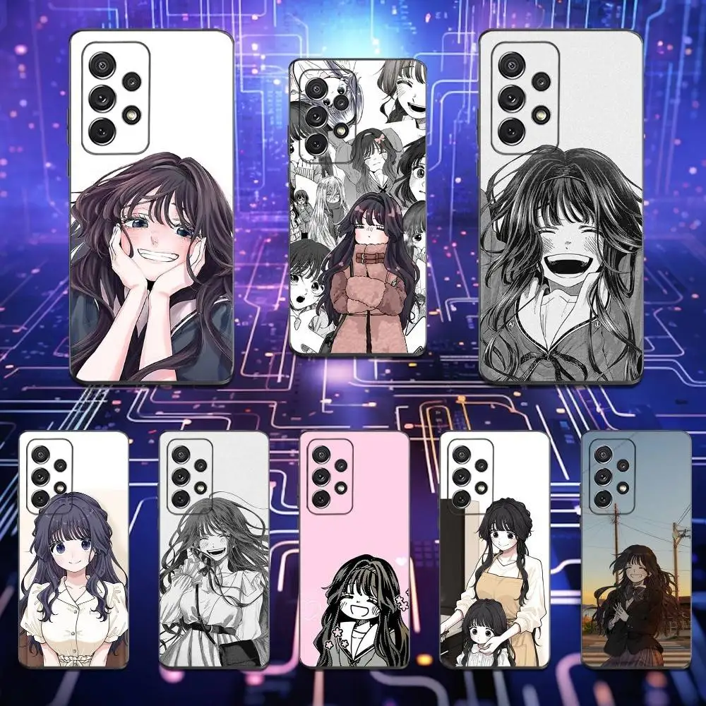

Cute K-Kaoruko W-Waguri Phone Case For Samsung S25,S24,S23,S22,S21,S20,S10,Ultra,Plus,Lite,FE,Soft Silicone Black Cover