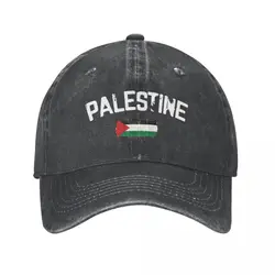 Gorra de béisbol con bandera de Palestina para hombre y mujer, gorro de sol vaquero desgastado Vintage para actividades al aire libre