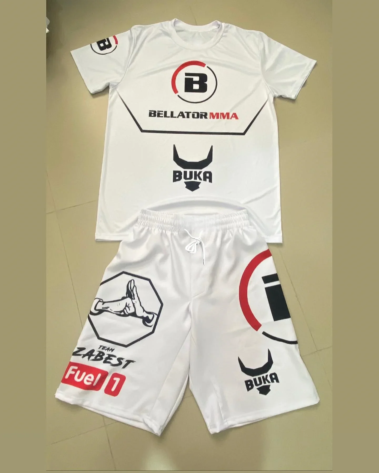 

Men Women MMA Quick Dry Boxing Shorts And T-Shirt Set Martial Arts Training Uniform for Fighting Kickboxing Gym Sports