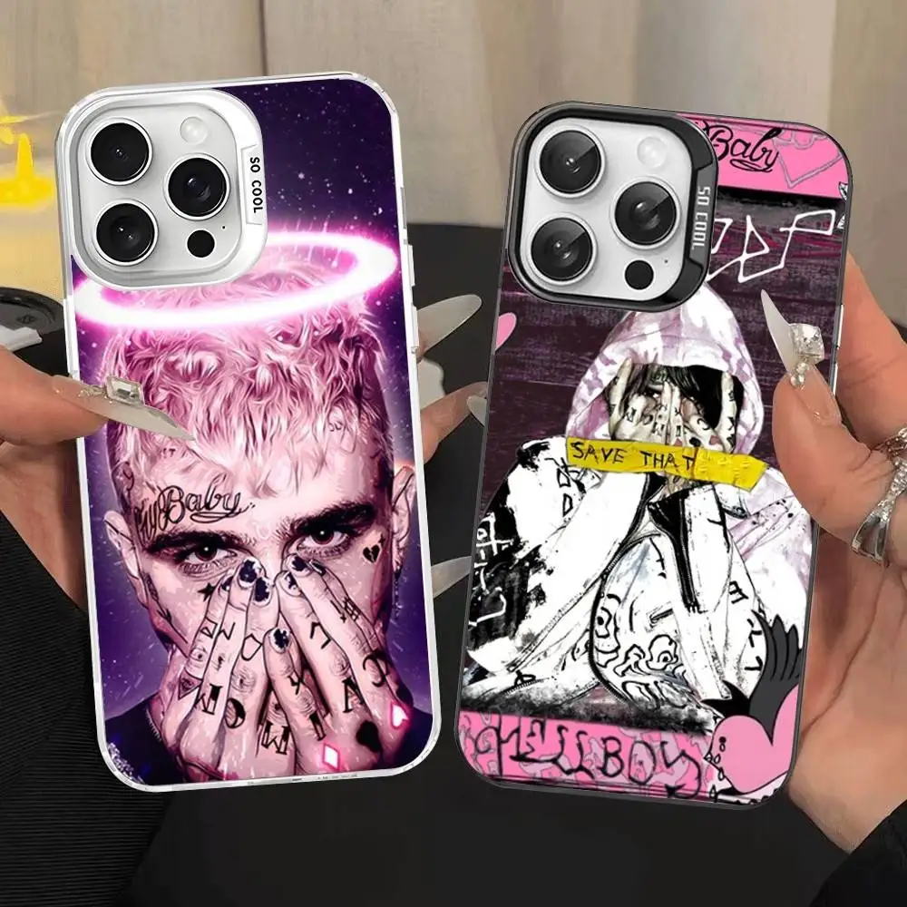 Emo Rapper Lil Peep Phone Case For IPhone 17 16 15 14 11 12 13 Pro Max Plus Pro Colored Silver Cover - view 6