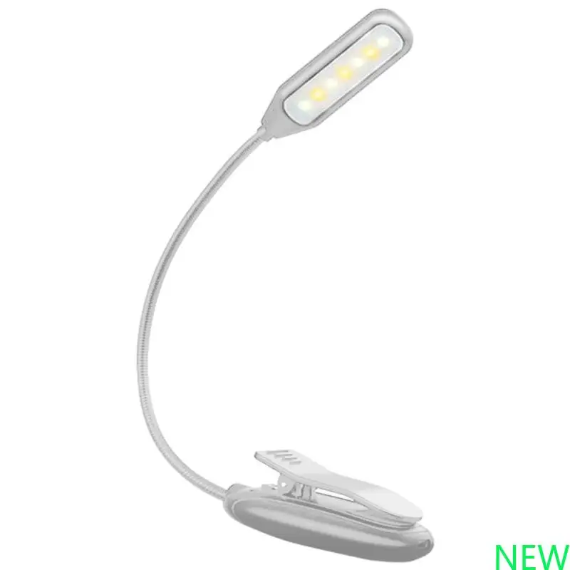 

Clip On LED Book Light Rechargeable Bed Time Reading Light Easy Carry for Readers