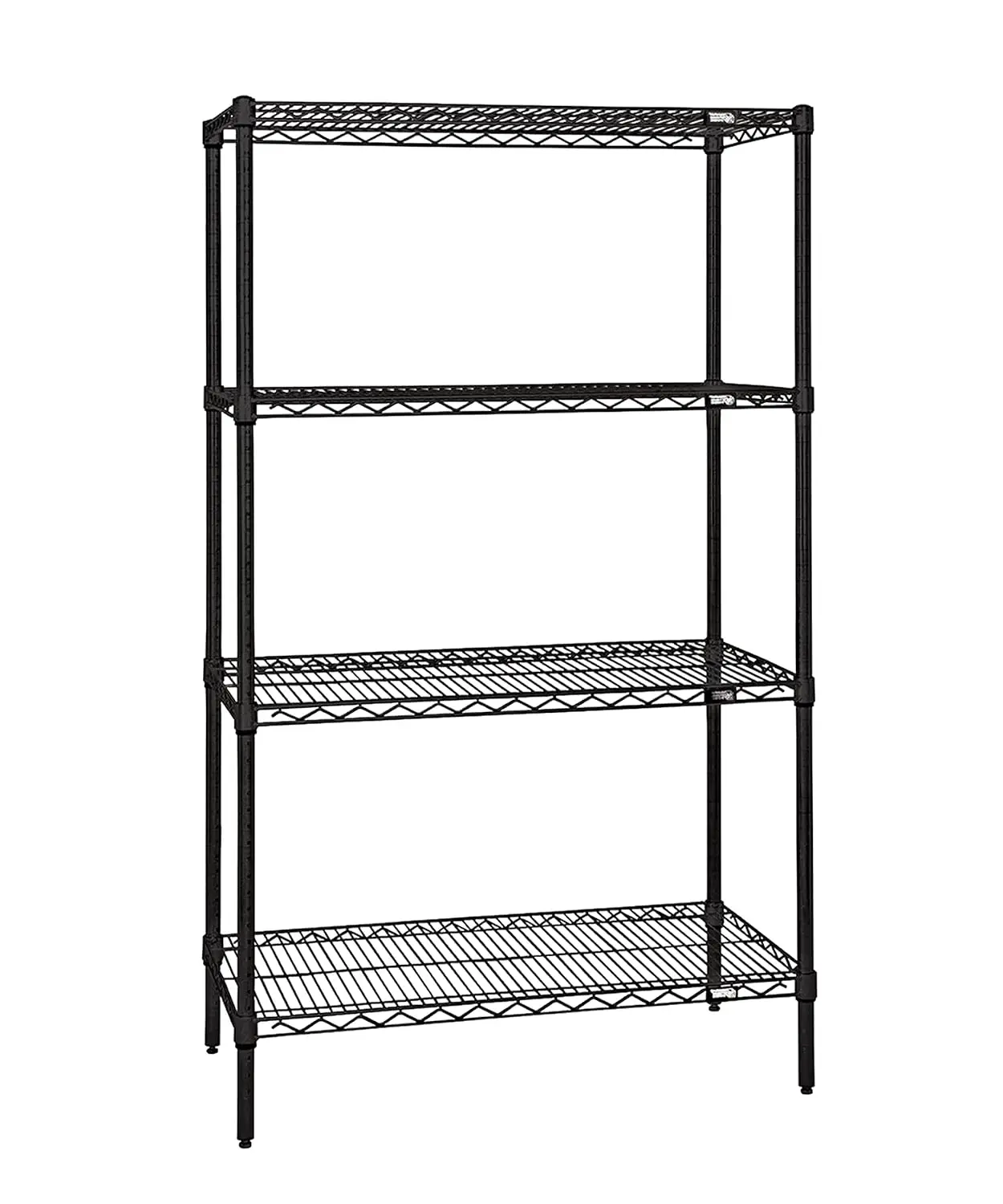 Heavy-Duty 4-Shelf Wire Shelving Unit, NSF-Certified Rack for Garage & Warehouse, 60x12x86, 600-800 lbs, Black, Customized