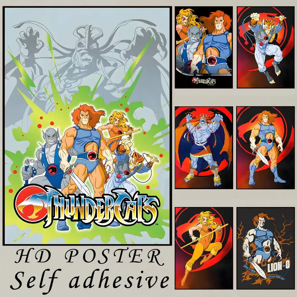 

Anime T-ThunderCats Classic Poster HD art sticky wall waterproof home living room bedroom bar aesthetic decoration