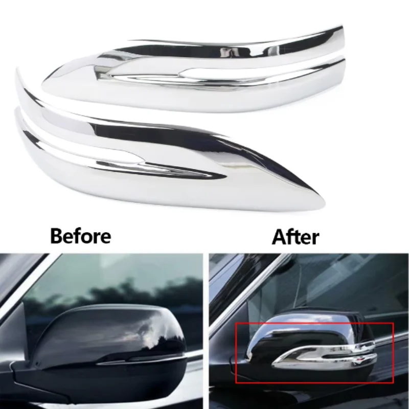 

2Pcs Car Chrome ABS Rearview Side Mirror Stripe Trim Cover For Honda CR-V CRV 2017-2021