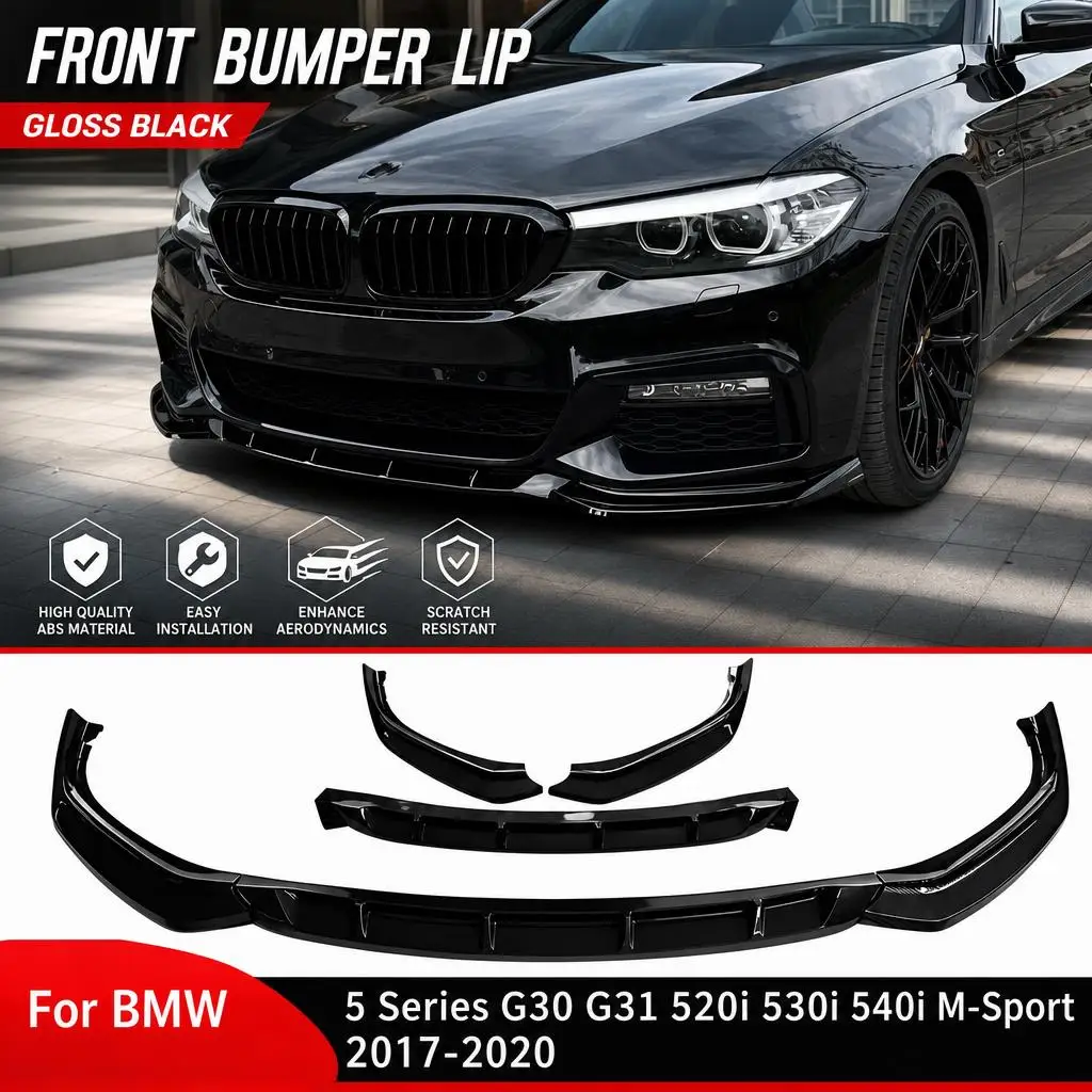 Frontstoßstangenlippen-Spoiler für BMW 5er Serie G30 G31 520i 530i 540i M-Sport 2017-2020