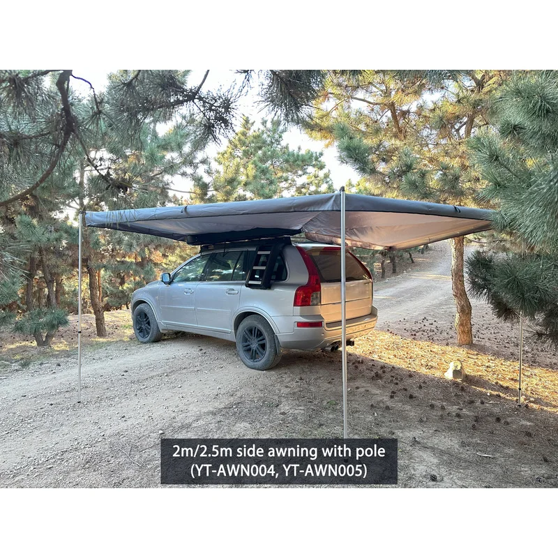 Retractable 270 Degree Car Side Awning Vehicle Shelter For RV 4x4 SUV Truck Waterproof Outdoor Camping Parking Use
