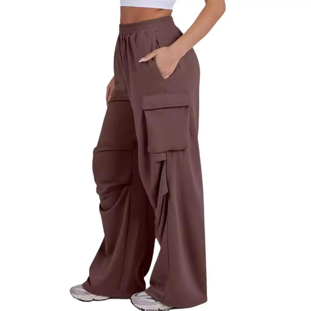 

Casual Pants Stylish Women's Cargo Pants with Elastic Waist Multiple Pockets for Casual Jogging Lounge Wear Women Cargo Pants