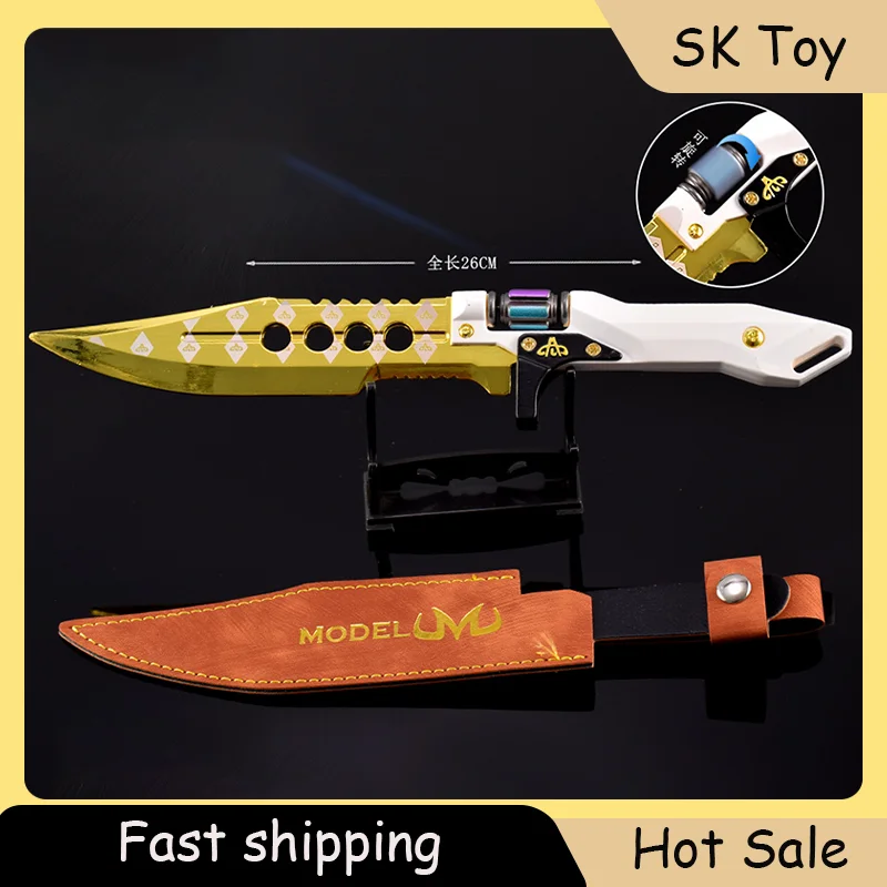 

26cm Arena Breakout Game Peripherals Melee Sword Models Winners Knifes with Holster All-metal Unsharpened Crafts Toys Ornament