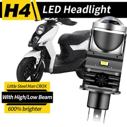 1pc H4 LED Projector Headlight Motorcycle 25W 50000LM Lens with Fan Cooling Car Hi Lo Beam Bulb For Xiao Gangxia CROX