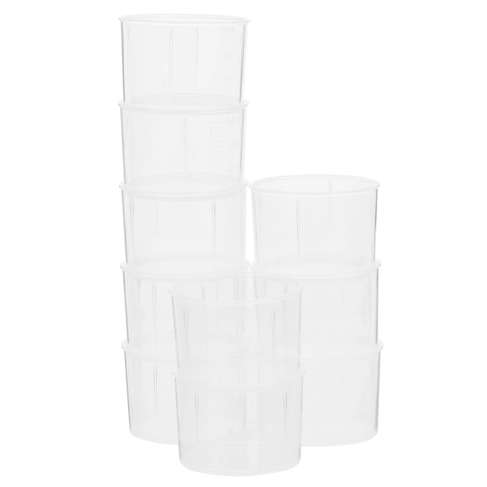 

10 Pcs Measuring Cups 15ml Capacity High Transparency PP Material Plastic Beaker Liquid Container Reusable Medicine Cups Small