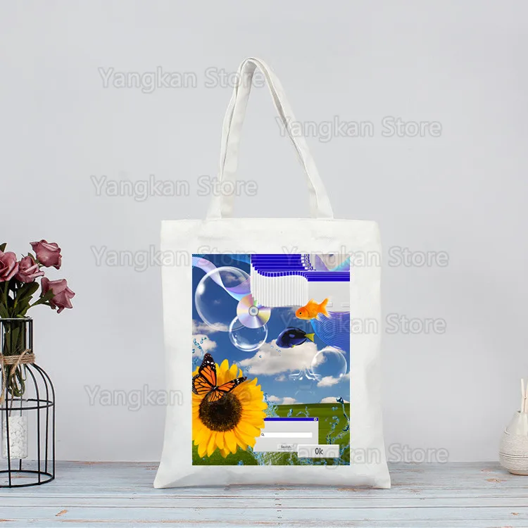 

Frutiger Aero Handbags Hot Selling Fashion Handbag Canvas Bag Tote Casual Shoulder Bag Reusable Shopping Bags