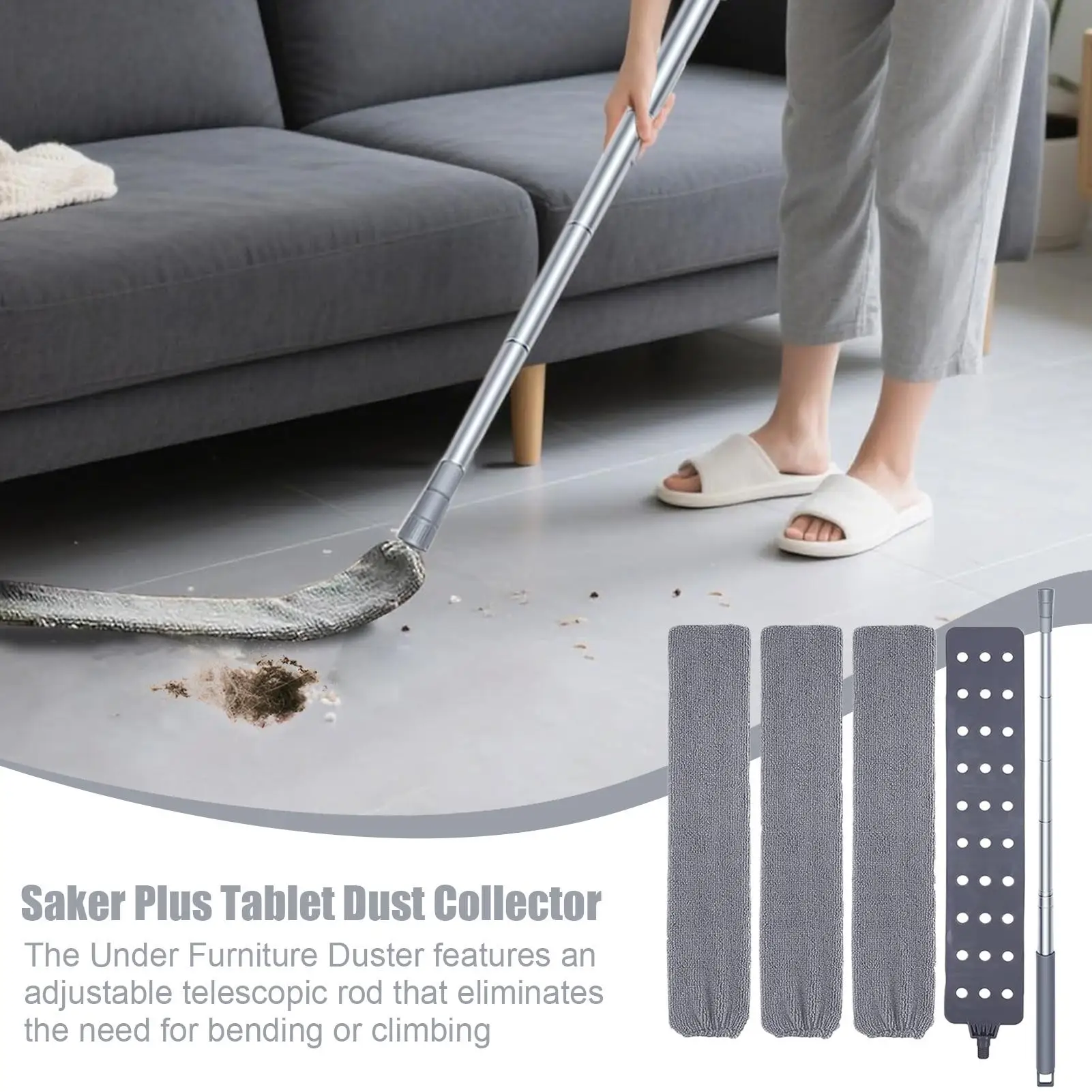 Long Handle Mop Telescopic Duster Brush Gap Dust Cleaner Bedside Sofa Brush For Cleaning Dust Removal Brushes Home Cleaning Tool