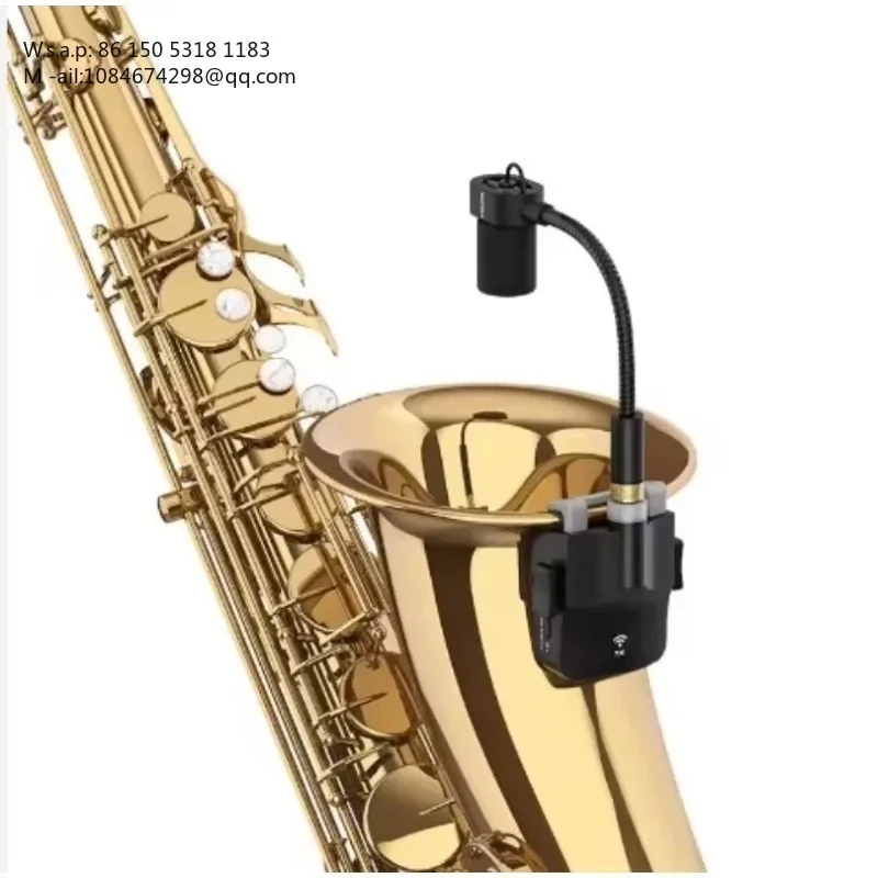 B-6 Saxophone and wind wireless microphone transmitter and receiver system NUX Sax mic view 6