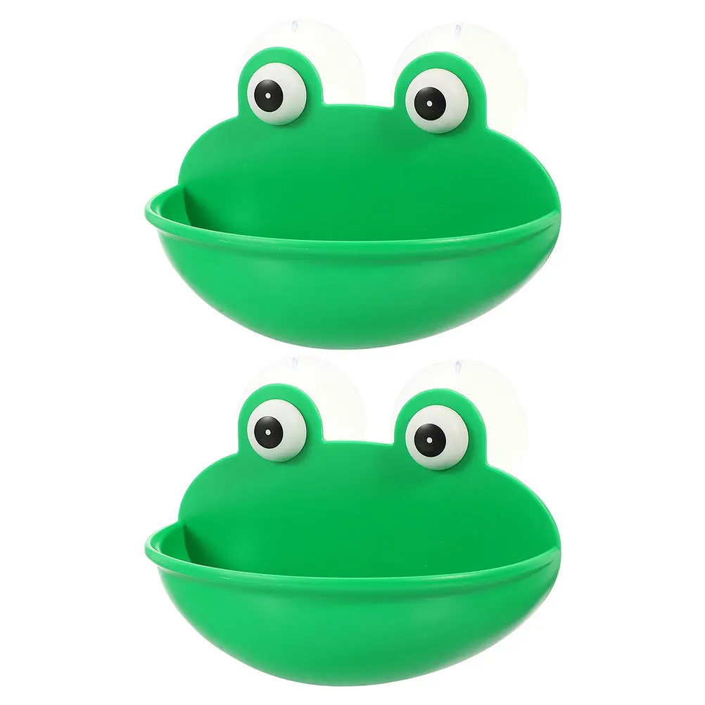 

2Pcs Reptile Rest Platform Premium Safe Material Lovely Frogs Pattern Fresh Design Drainage Hole for Moisture Control