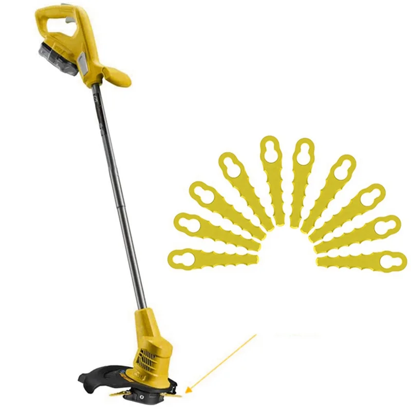 20 قطعة جزازة العشب استبدال شفرات جزازة العشب البلاستيكية شفرات جزازة العشب البلاستيكية للعديد من المناسبات