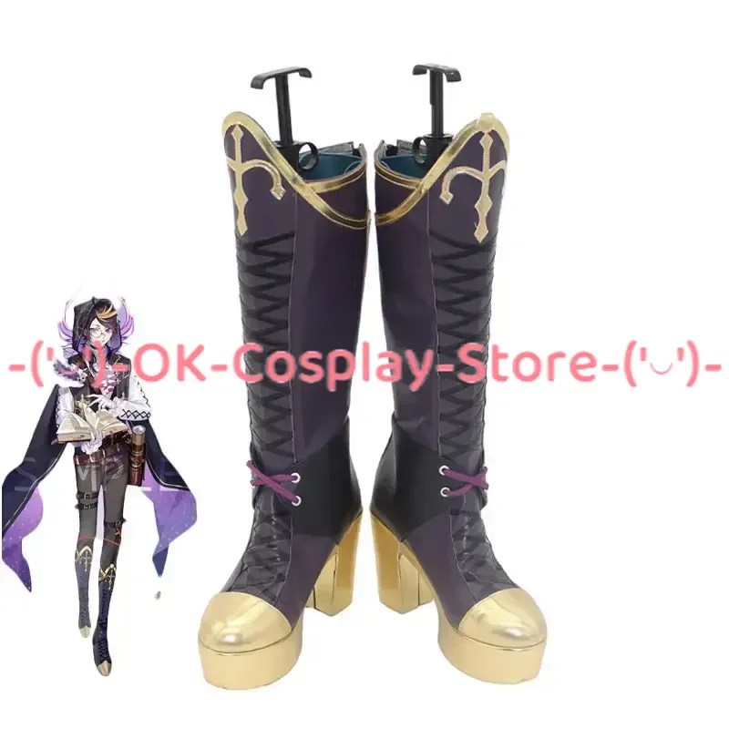 

Shu Yamino Cosplay Shoes Vtuber Cosplay Prop Halloween Carnival Boots Anime PU Leather Shoes Custom Made