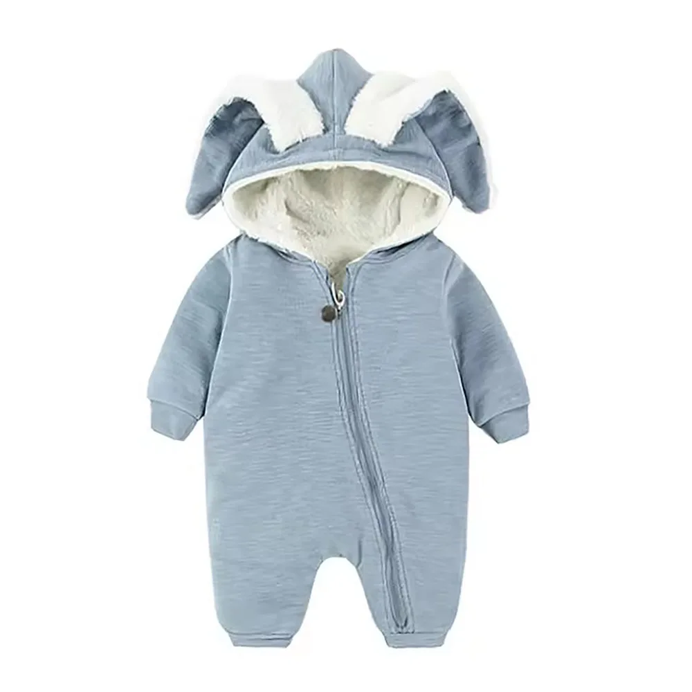 New Winter Warm Baby Rompers Cute Cartoon Rabbit Infant Girl Boy Jumpers Kids Baby Outfits Clothes