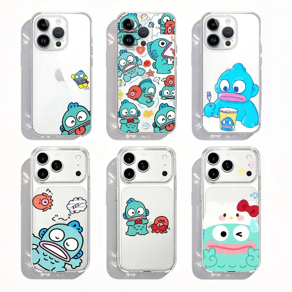 H-HangyodonS Niedliche Handyhülle Luxuriöse Weiche Transparente Hülle für iPhone 18 17 16 15 14 13 12 11 Pro Max Mini Stoßfänger-Schutzhülle