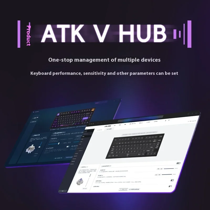 Imagem -05 - Atk-teclado Mecânico Rs7 Pro Liga de Alumínio Interruptor Magnético com Fio Rgb Taxa de Retorno 8khz Personalizado