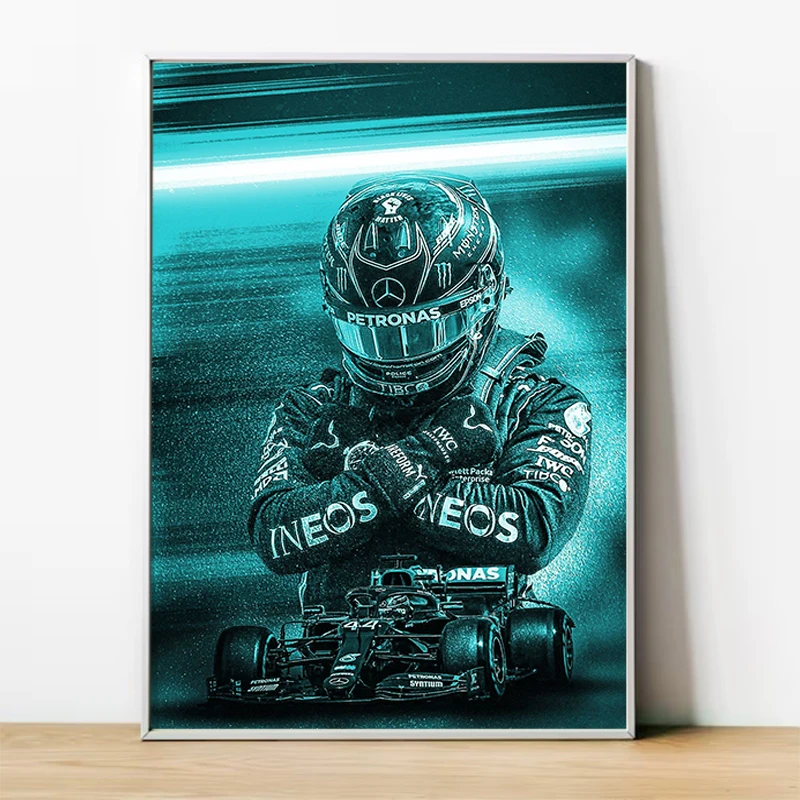 f1-формула-1-гонщик-Легенда-Льюис-Гамильтон-плакат-украшение-картины-Декор-стены-комнаты