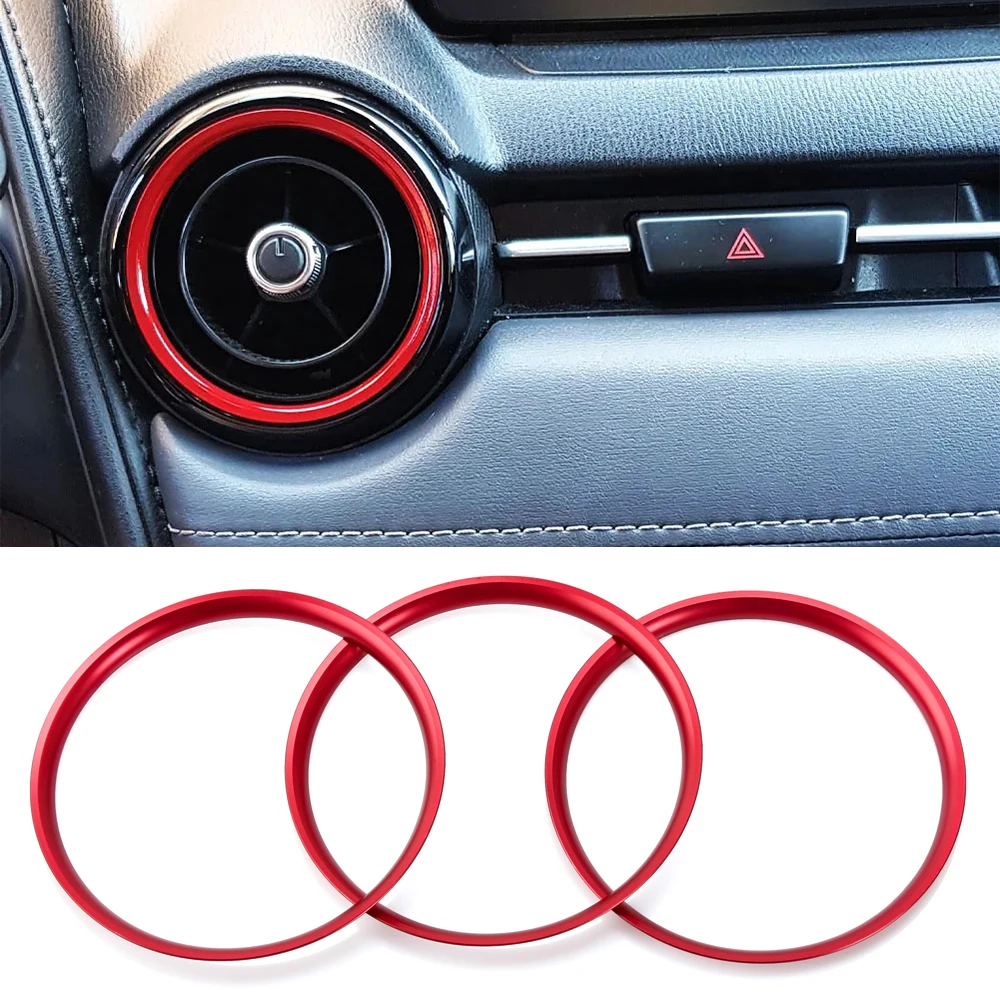 Car Air Conditioner AC Vent Outlet Ring Trim For Mazda MX-5 MX5 mazda 2 CX-3 CX3 RF ND Car Accessories