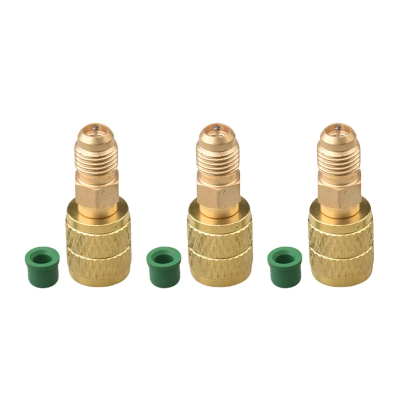 

^Arrival R32 R454B Refrigerant Brass Adapter, For R32 R454B Refrigerant Tank Split, 1/4 Inch Female To 1/4 Inch Male Reverse Thr