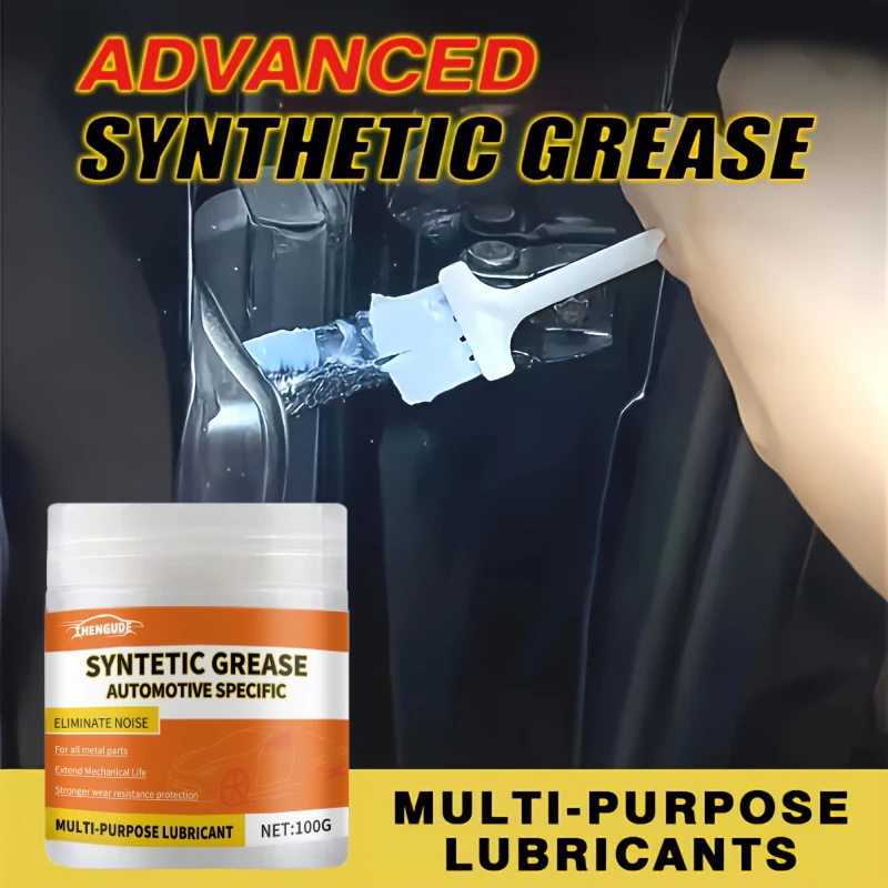 Grasa sintética multiusos de 100 g: lubricante de alta resistencia con proporciones de ruido y antidesgaste, adecuada para automóviles, motocicletas, cadenas, automóviles y sistemas mecánicos, grasa multiusos con aplicación