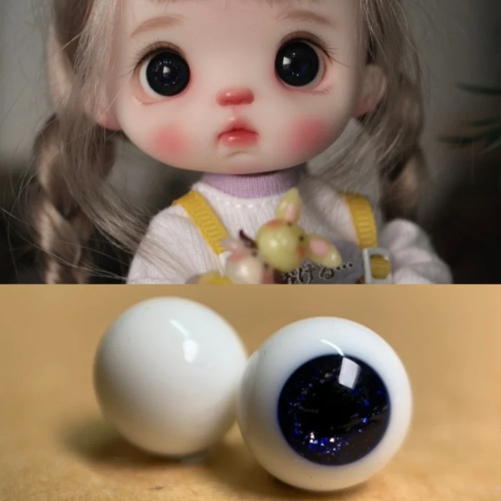 New 8mm 10mm Doll's Eyes for Ob11 Doll Glass Movable Eyeball Sphericity Eye Diy Girl Toys Dress Up Play House Doll Accessories