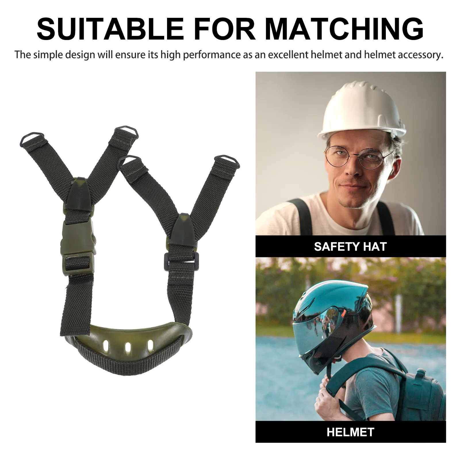 

2Pcs Chin Strap for Hard Hat Lightweight Adjustable Replacement Construction Safety Belt Plastic Accessory Easy to Use