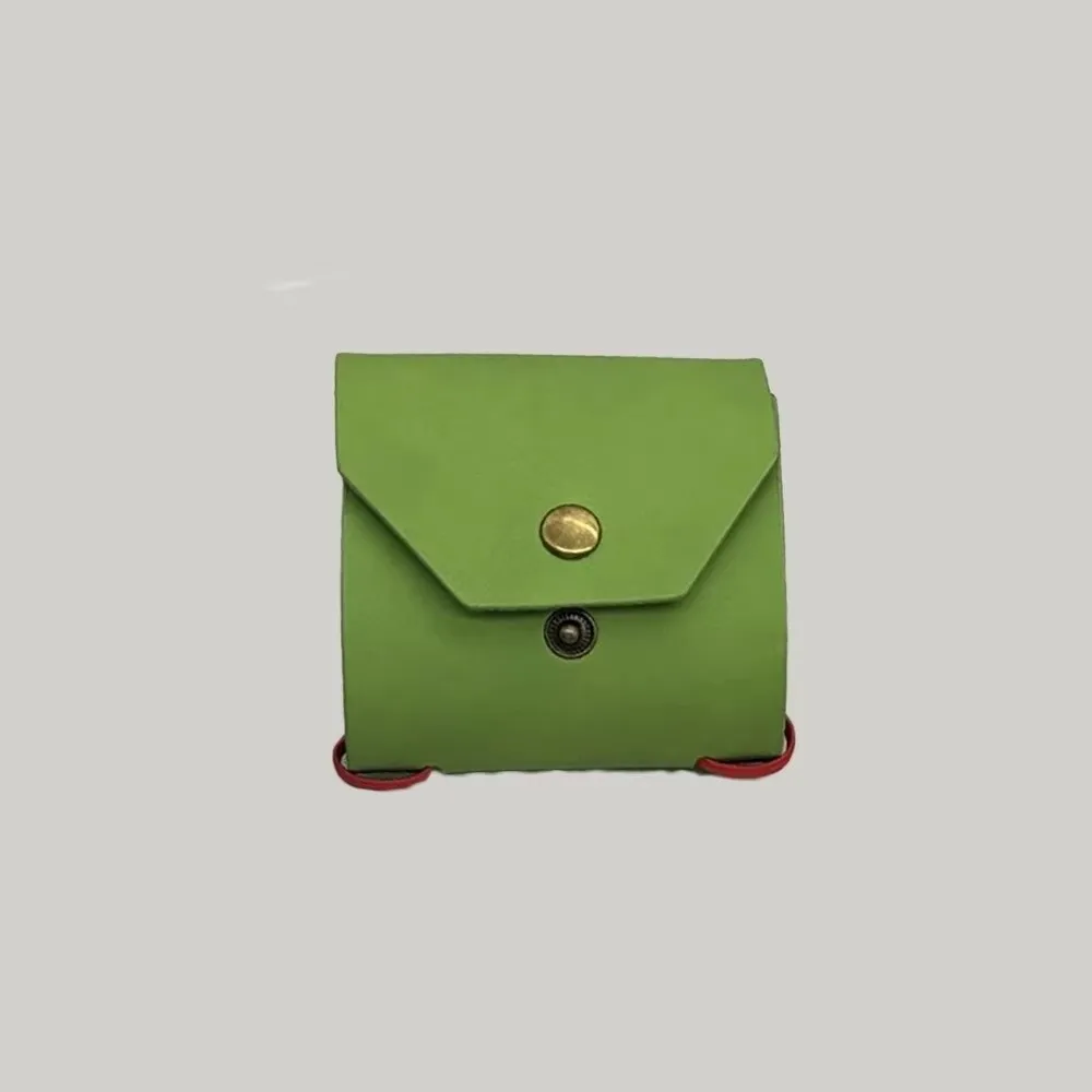 Simple Solid Color Cash Wrap Wallet Multifunction Lightweight Money Holder Leather With Clasp Pocket Wallet Daily Use
