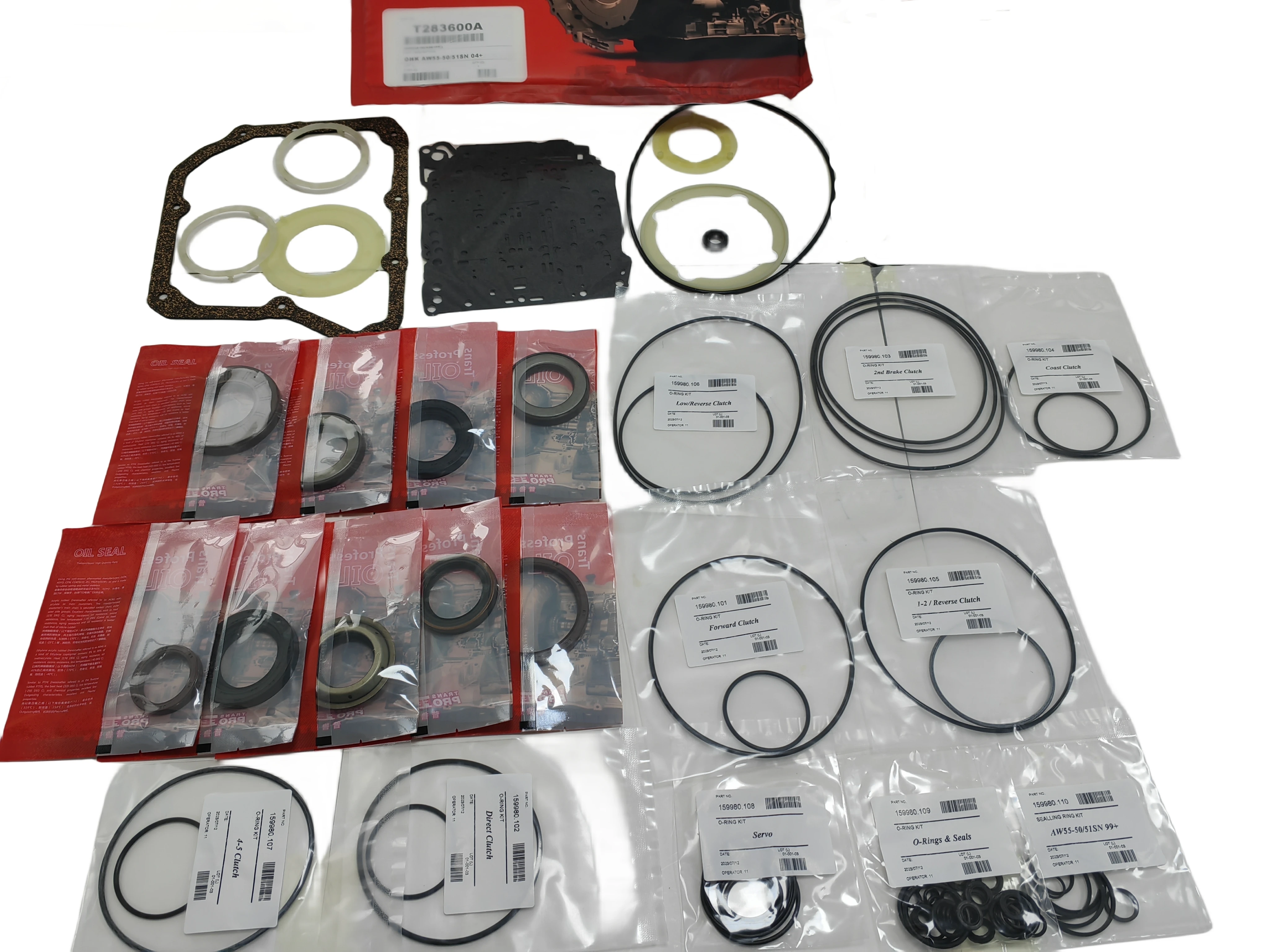 AW55 50SN AW55-50/51SN Transmission Repair Overhaul Kit for Volvo Opel,TransProfessor Gearbox Seals Gaskets Car Accessories