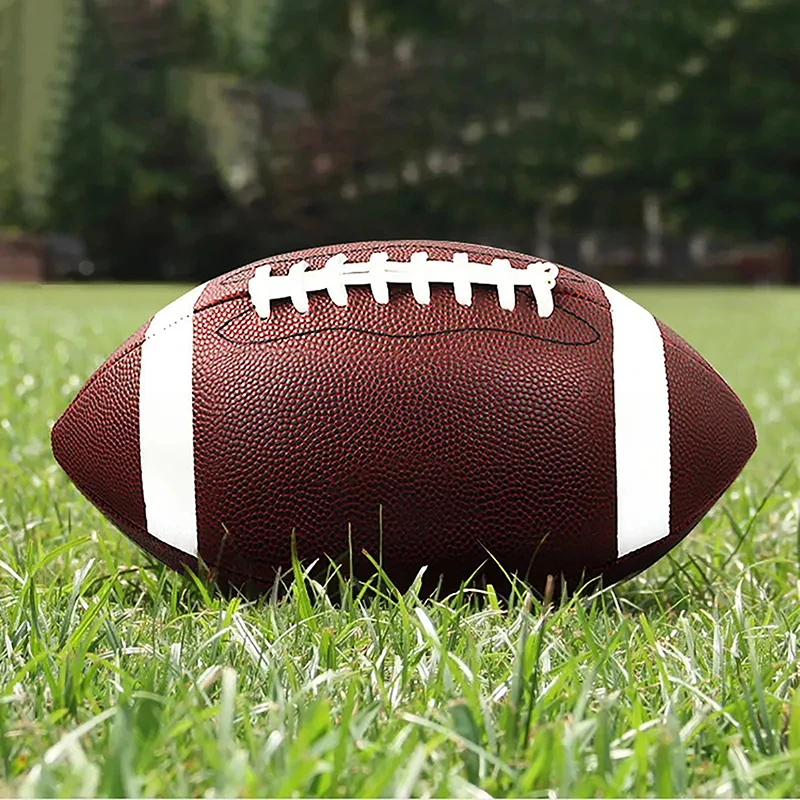 Eco-friendly PVC Inflatable Rugby Ball for Children Indoor Outdoor Leather Toy Sports Goods