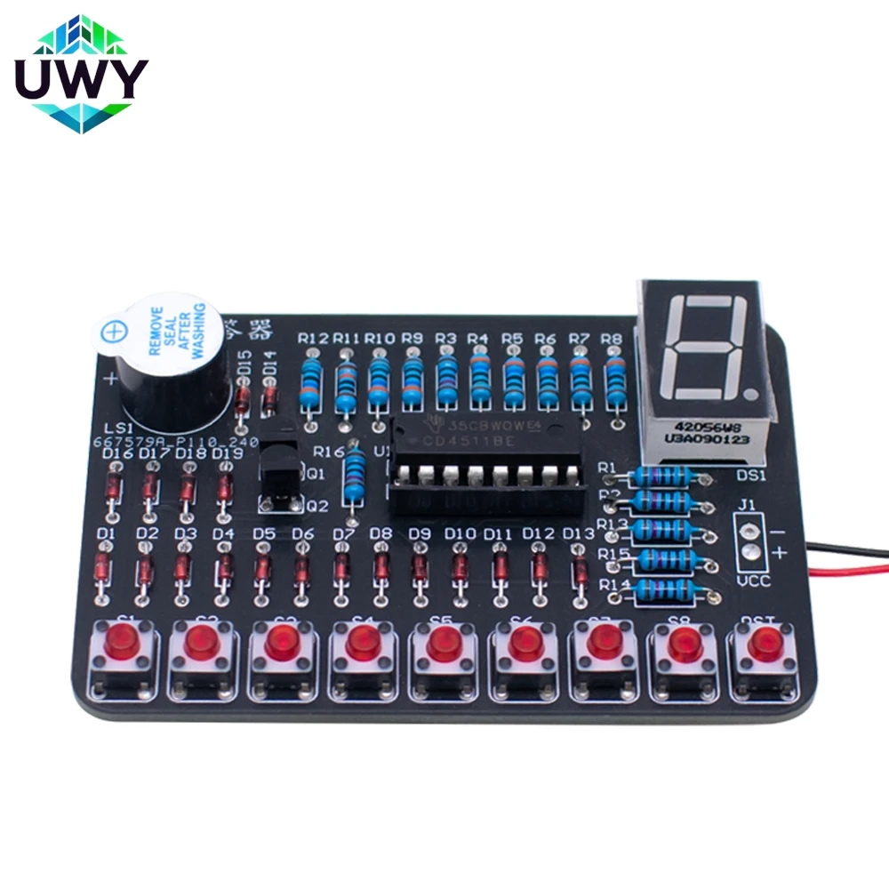 Small blackboard eight-way responder, fully plug-in without failure, electronic production kit SYB52