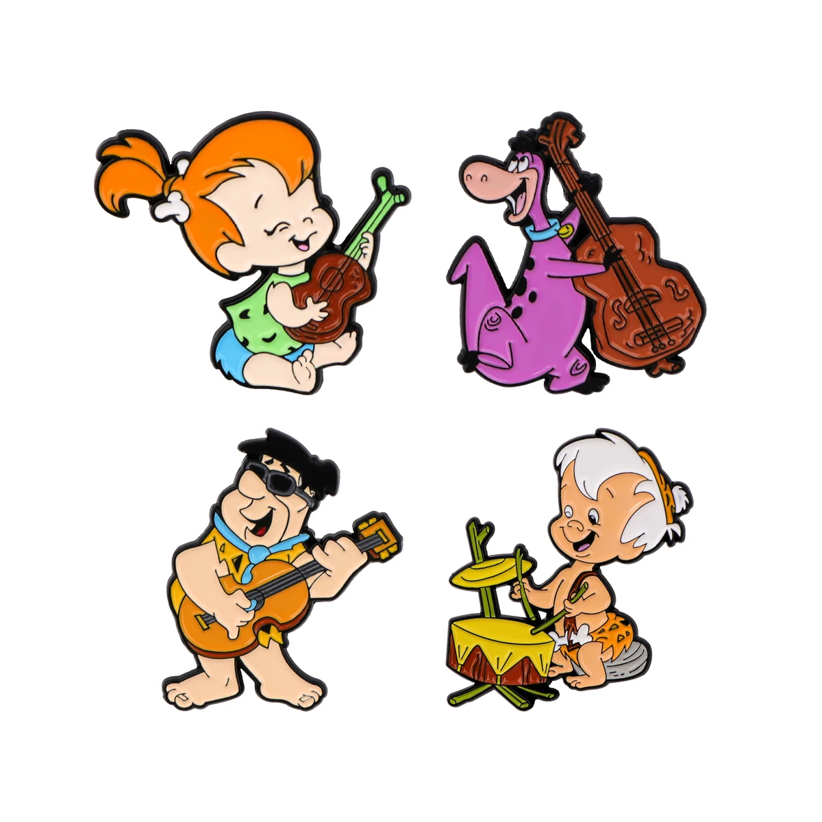 The Flintstones Enamel Pin anime figure Pin Metal Lapel Brooches For Backpack Clothes Hat Badge Jewelry Accessories Friend Gifts