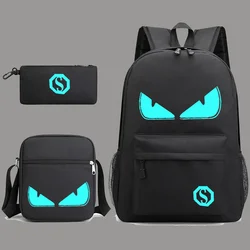 3 Stuks Korea Lichtgevende Mucis Jongens Rugzakken Koele Lichtgevende In De Donkere Laptop Tieners Schooltassen Reizen Capaciteit Outdoor Mochilas