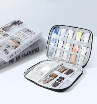 適用於蘋果手錶錶帶的便攜式錶帶盒,手錶收納盒,數據線收納袋,旅行手錶腕帶存放袋 8 最佳銷售 錶帶收納器 - №5