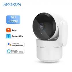 Cámara Ip Wifi para interiores Tuya de 1080P, visión nocturna inalámbrica, detección Ai, Audio bidireccional, cámara Ip de vigilancia, compatible con Google y Alexa