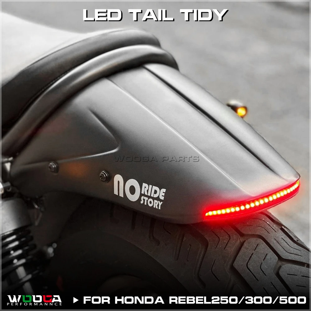 Luz trasera Rebel250 Rebel300 para HONDA Rebel CMX 250 300 500, Kit de guardabarros trasero de señal de giro, eliminador de guardabarros de cola corta Rebel500