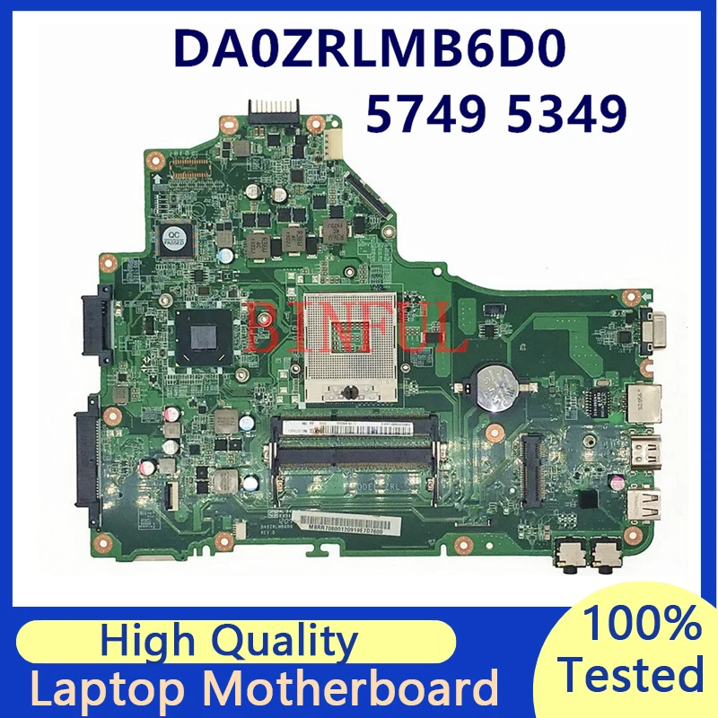 

Mainboard For Acer 5349 5749 DA0ZRLMB6D0 HM65 Laptop Motherboard 100% Fully Tested Working Well